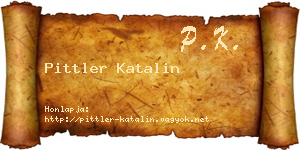 Pittler Katalin névjegykártya